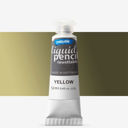 Derivan : Liquid Pencil : 12ml : Rewettable : Yellow