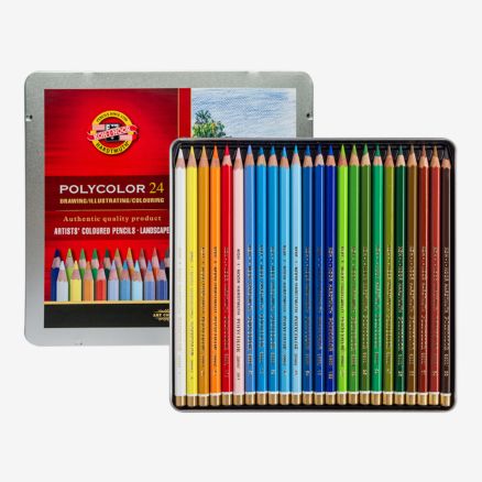 Koh-I-Noor : Polycolor : Artist Coloured Pencils 3824 : Set of 24 : Landscape
