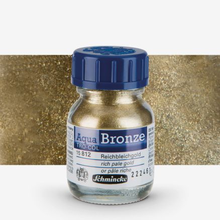 Schmincke : Aqua Bronze Powder : 20ml : Rich Pale Gold