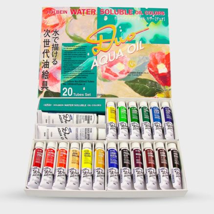Holbein : Duo Aqua : Watermixable Oil Paint : 20ml : Set of 20
