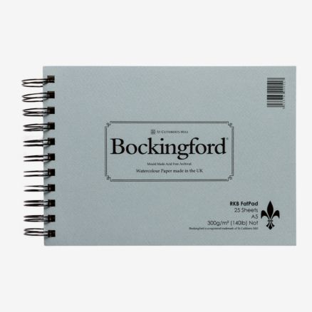Bockingford : Spiral Fat Pad : 300gsm : A5 : 25 Sheets : Not