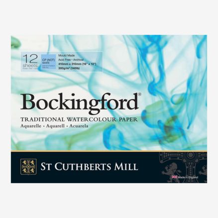 Bockingford : Glued Pad : 12x16in : 300gsm : 12 Sheets : Cold Pressed : Not