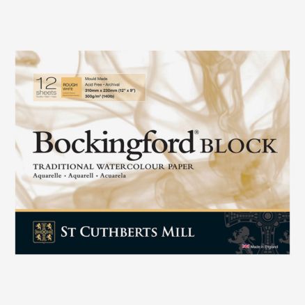 Bockingford : Block : 9x12in : 300gsm : 12 Sheets : Rough