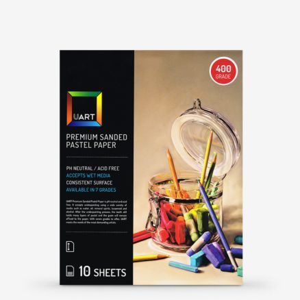 UART : Sanded Pastel Paper : 10 Sheet Pack : 9x12in (23x30cm) : 400 Grade