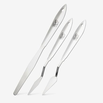 RGM : Solid Stainless Steel Palette Knife : Set of 3