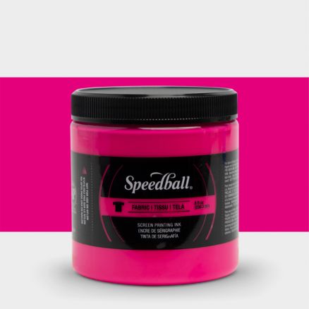 Speedball : Fluorescent Fabric Screen Printing Ink : 8oz : Magenta