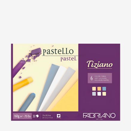 Fabriano : Tiziano : Pastel Pad : A3 : 30 Sheets : 6 Assorted Soft Colours