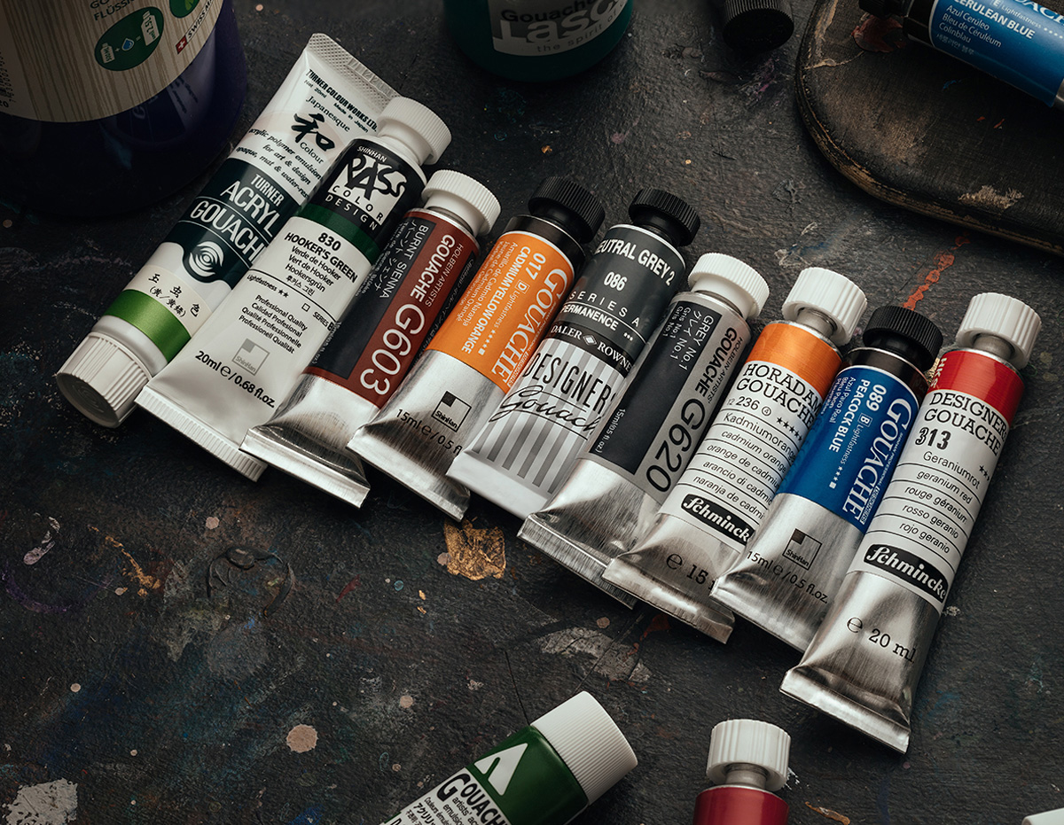 Opaque watercolour paint, its velvety matt appearance is a perfect complement to the light-filled transparency of watercolour.