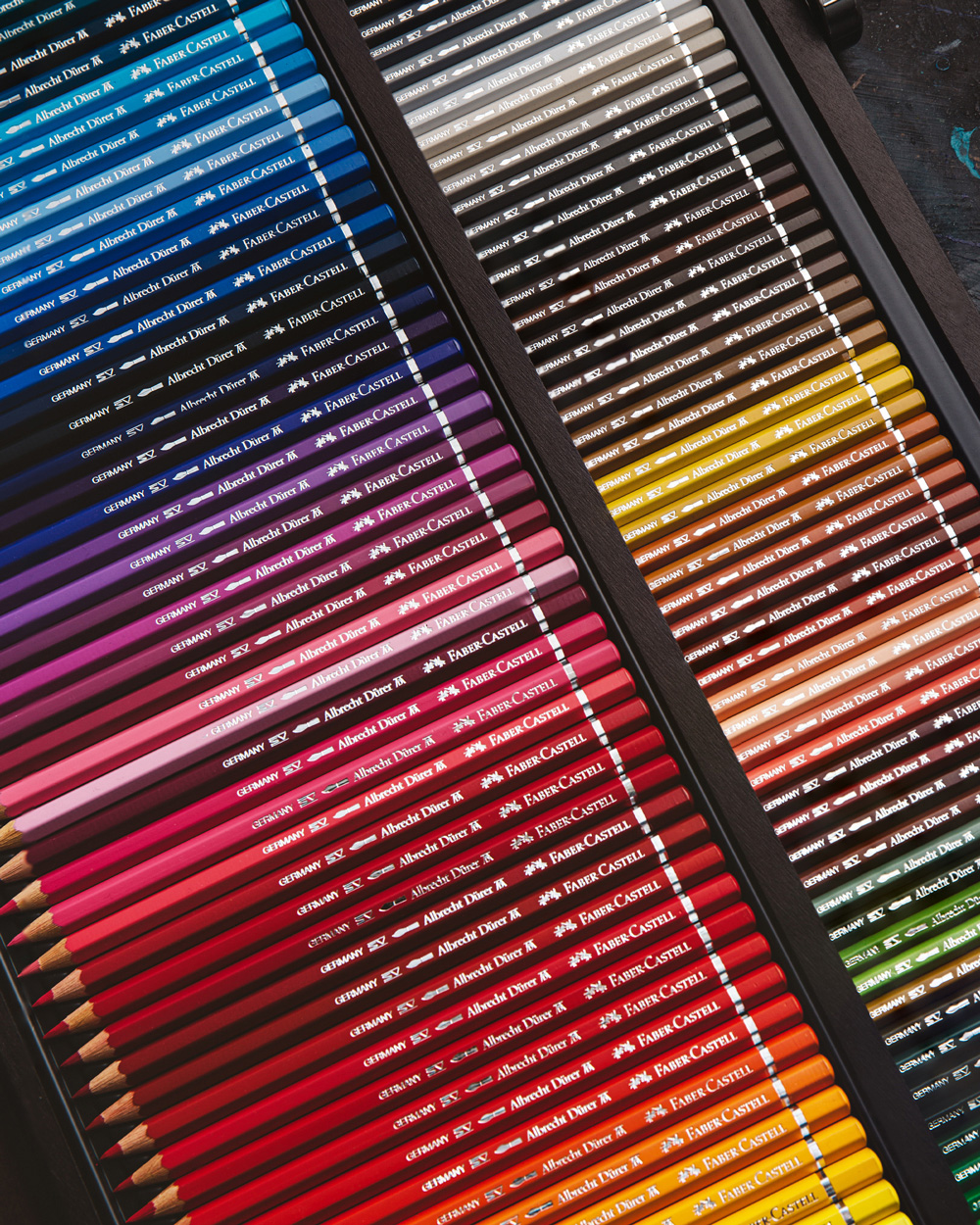 Excellent for both delicate and bold marks, our wide range of pencils includes graphite, watercolour, wax and pastel.